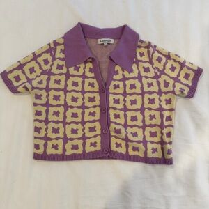 Another Girl Purple and Cream baby tee